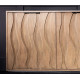 Oak Wood Wavelength 3 Door Cabinet Sideboard